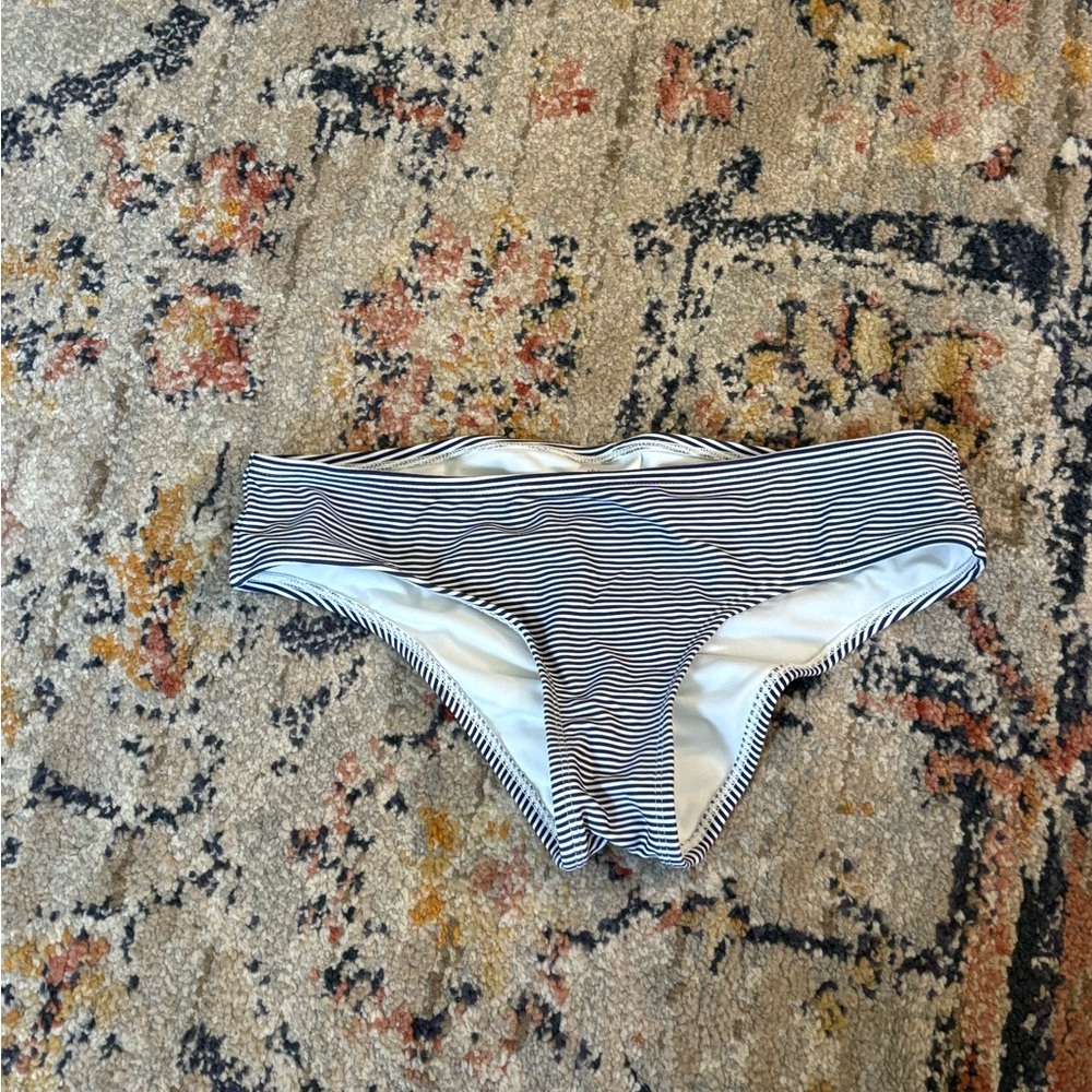 Target xhilaration blue and white striped bikini bottom size small.